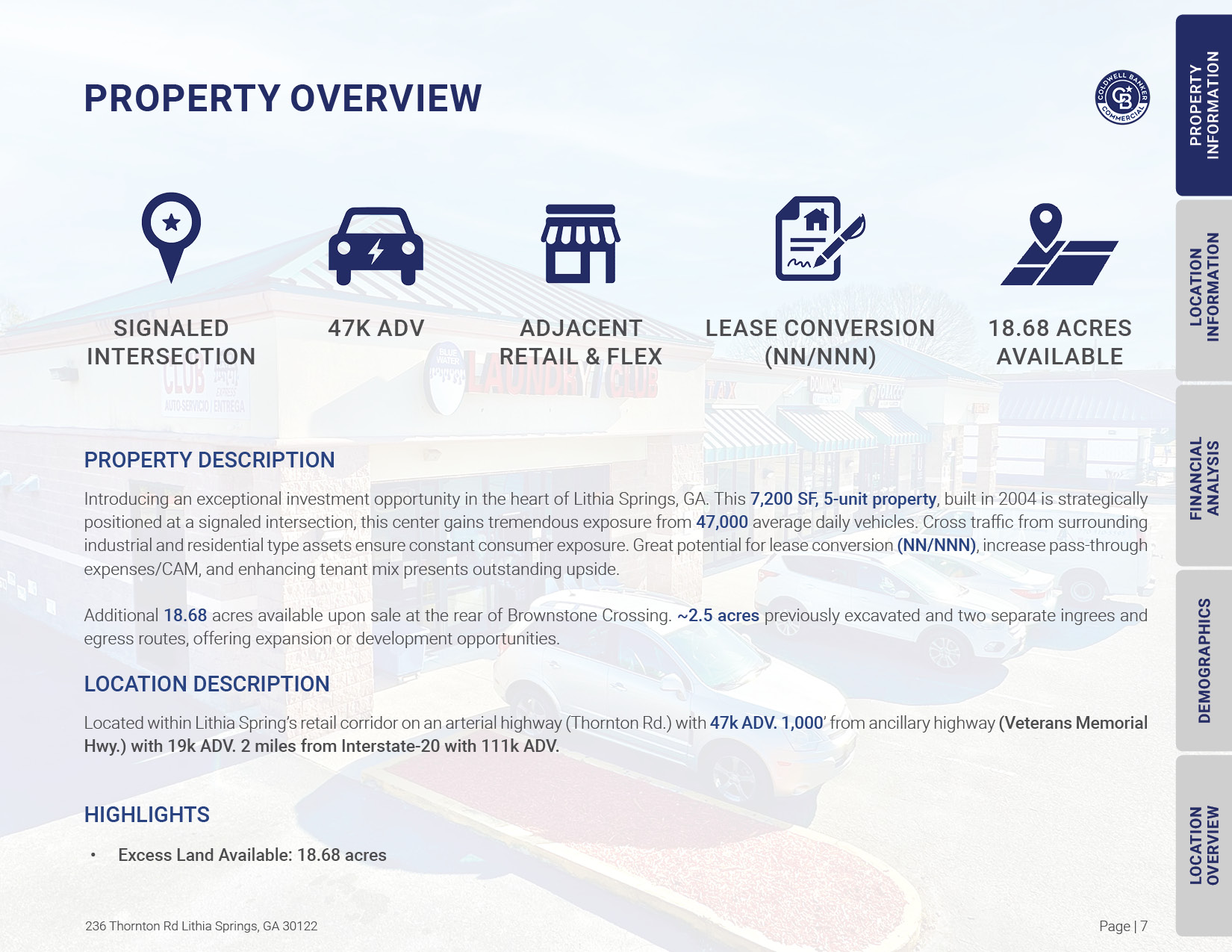 offering memorandum for retail property